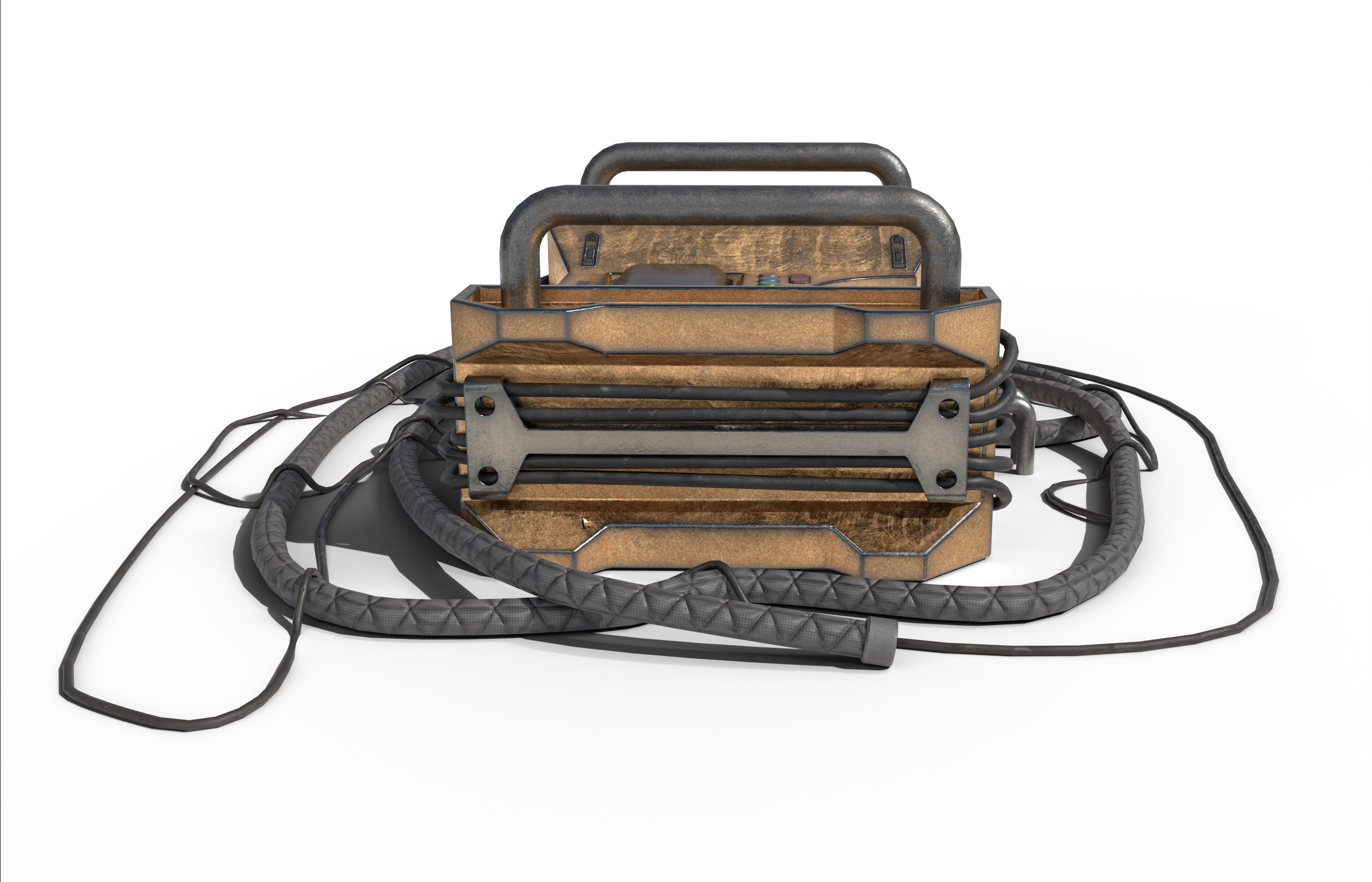 Sci-fi analyzer Low-poly 3D model_4