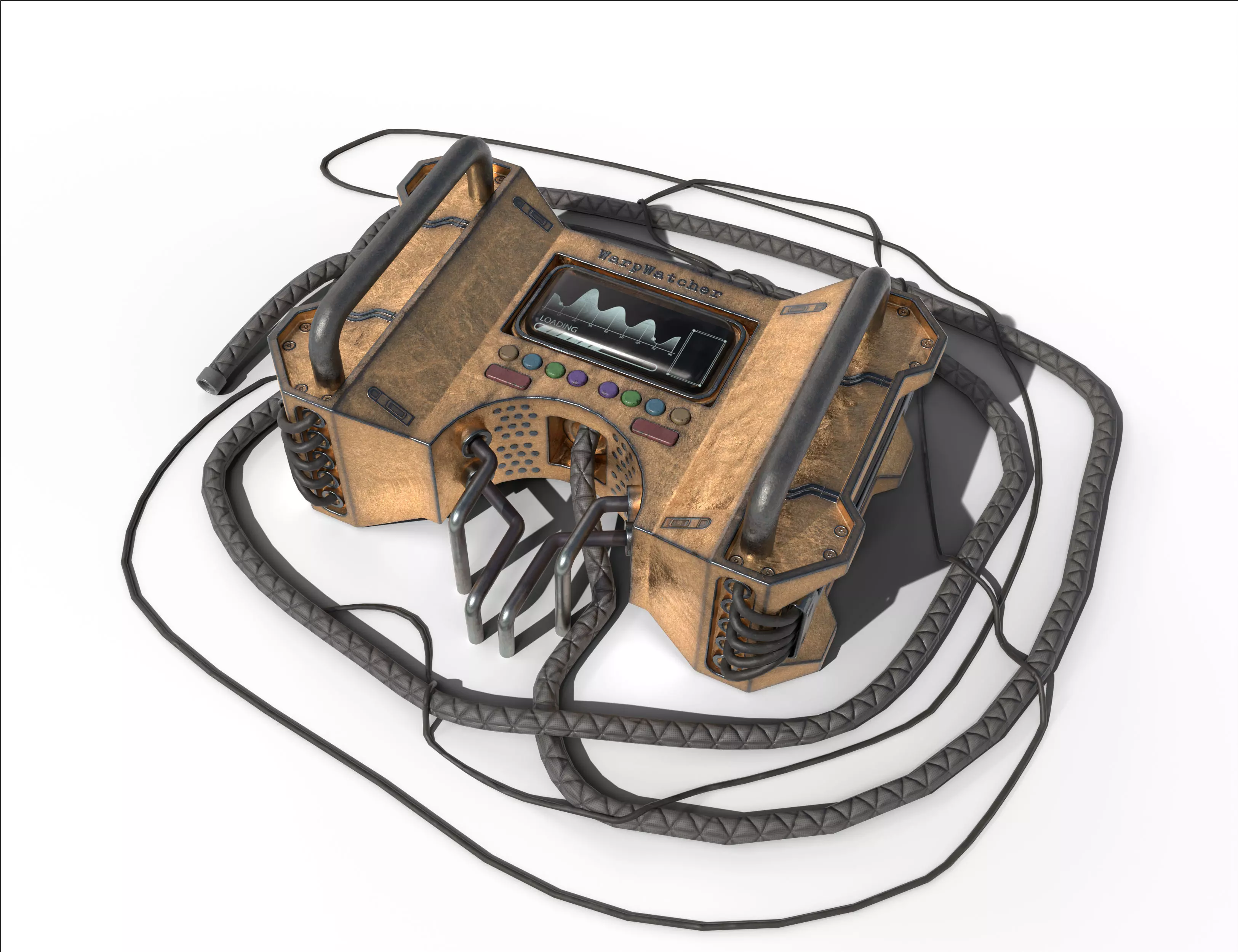 Sci-fi analyzer Low-poly 3D model_0
