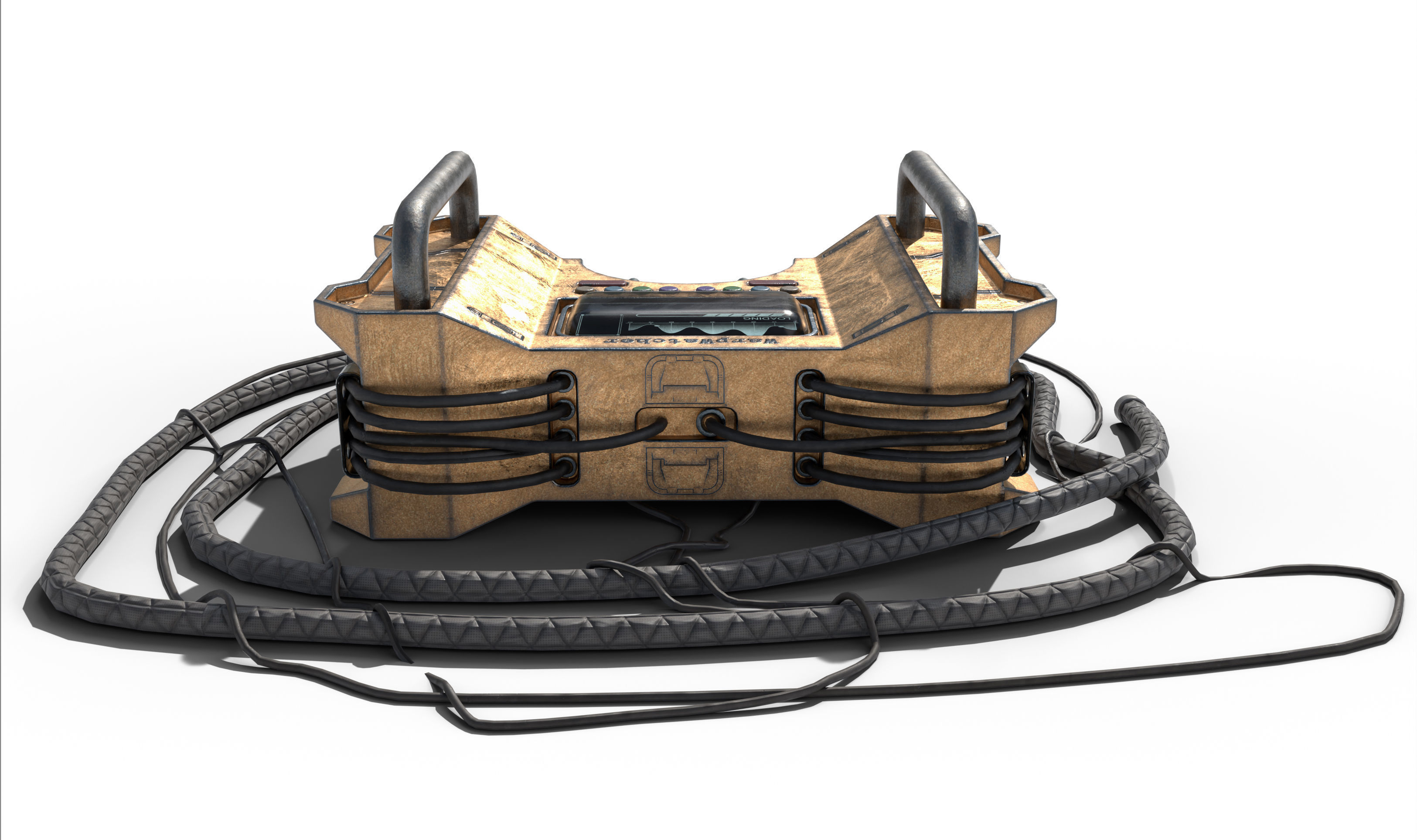 Sci-fi analyzer Low-poly 3D model_3