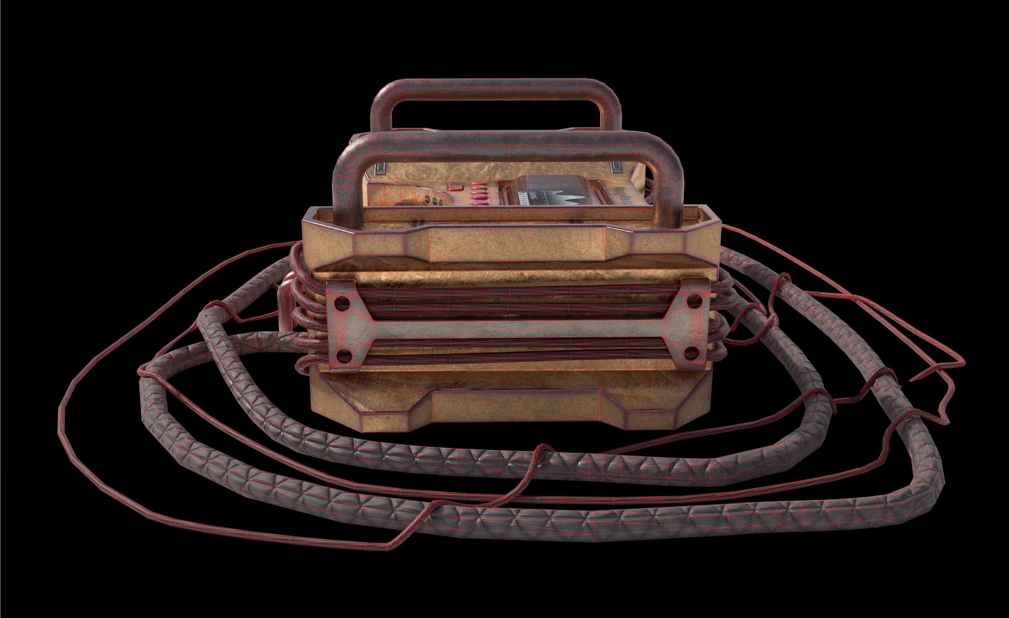 Sci-fi analyzer Low-poly 3D model_7