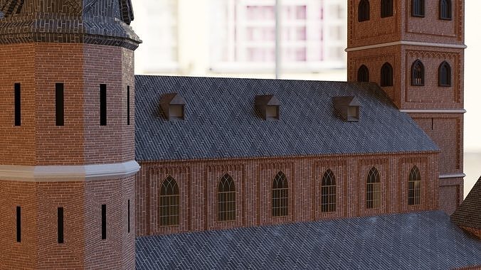 Church Low-poly 3D model