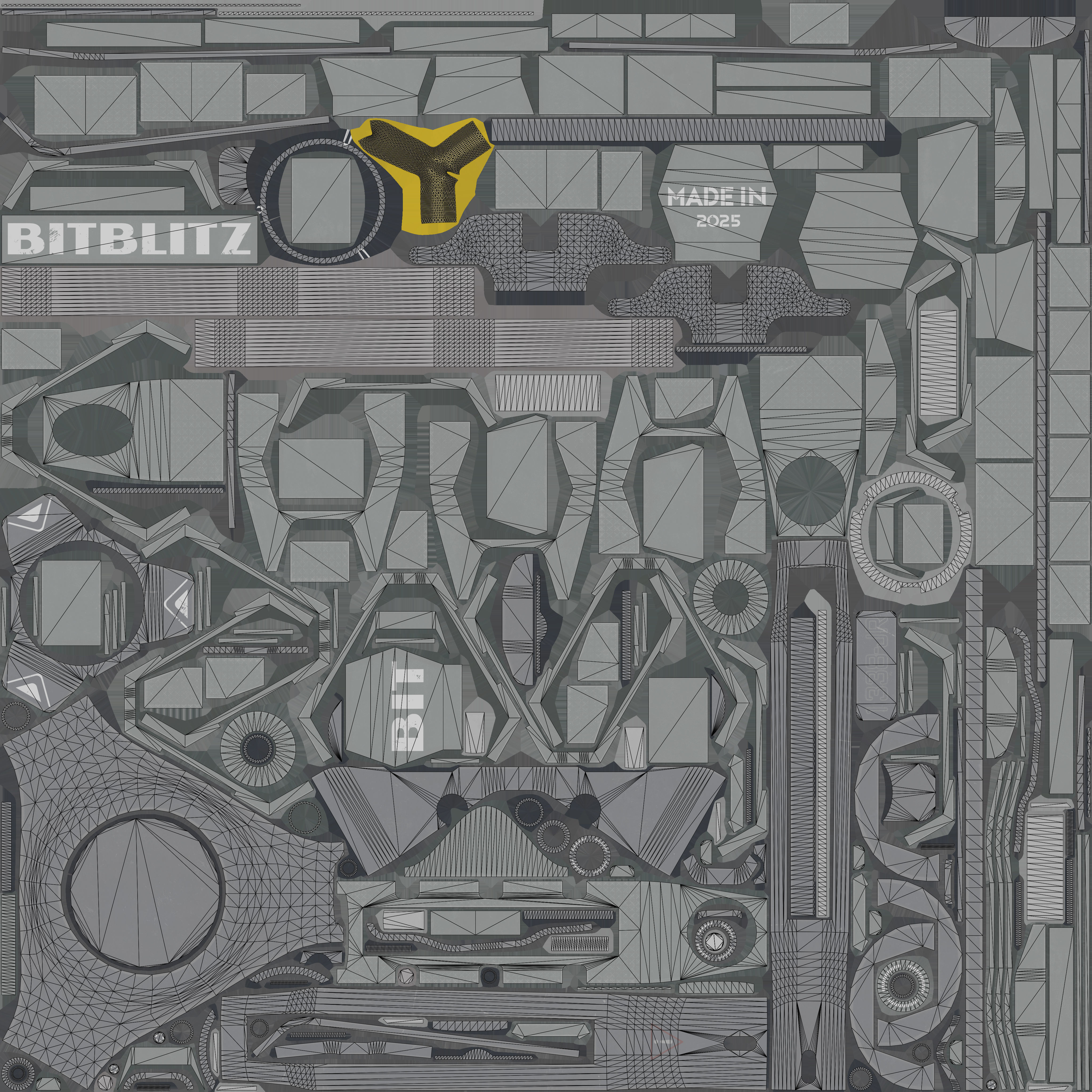 Hand grenade Low-poly 3D model_15