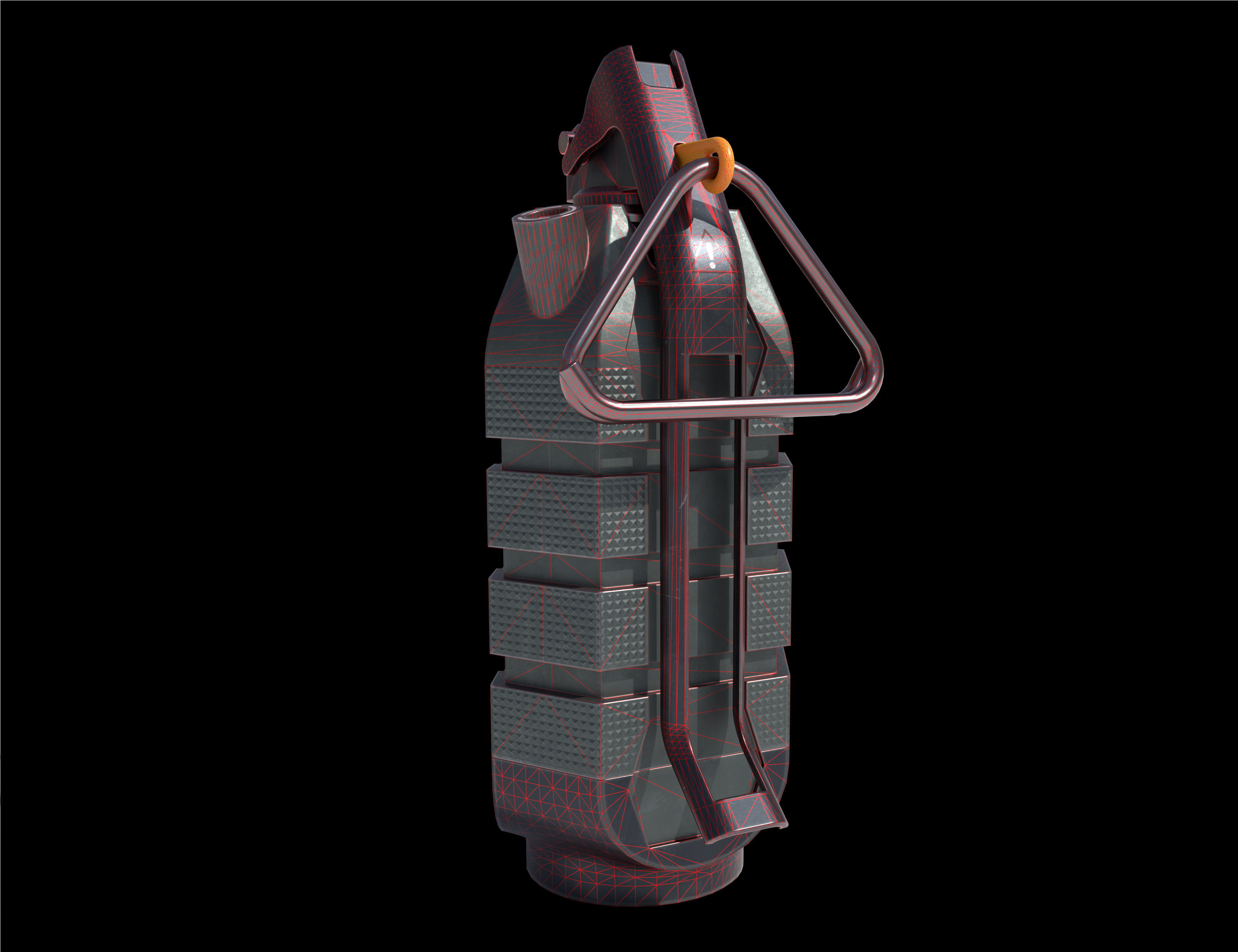 Hand grenade Low-poly 3D model_11