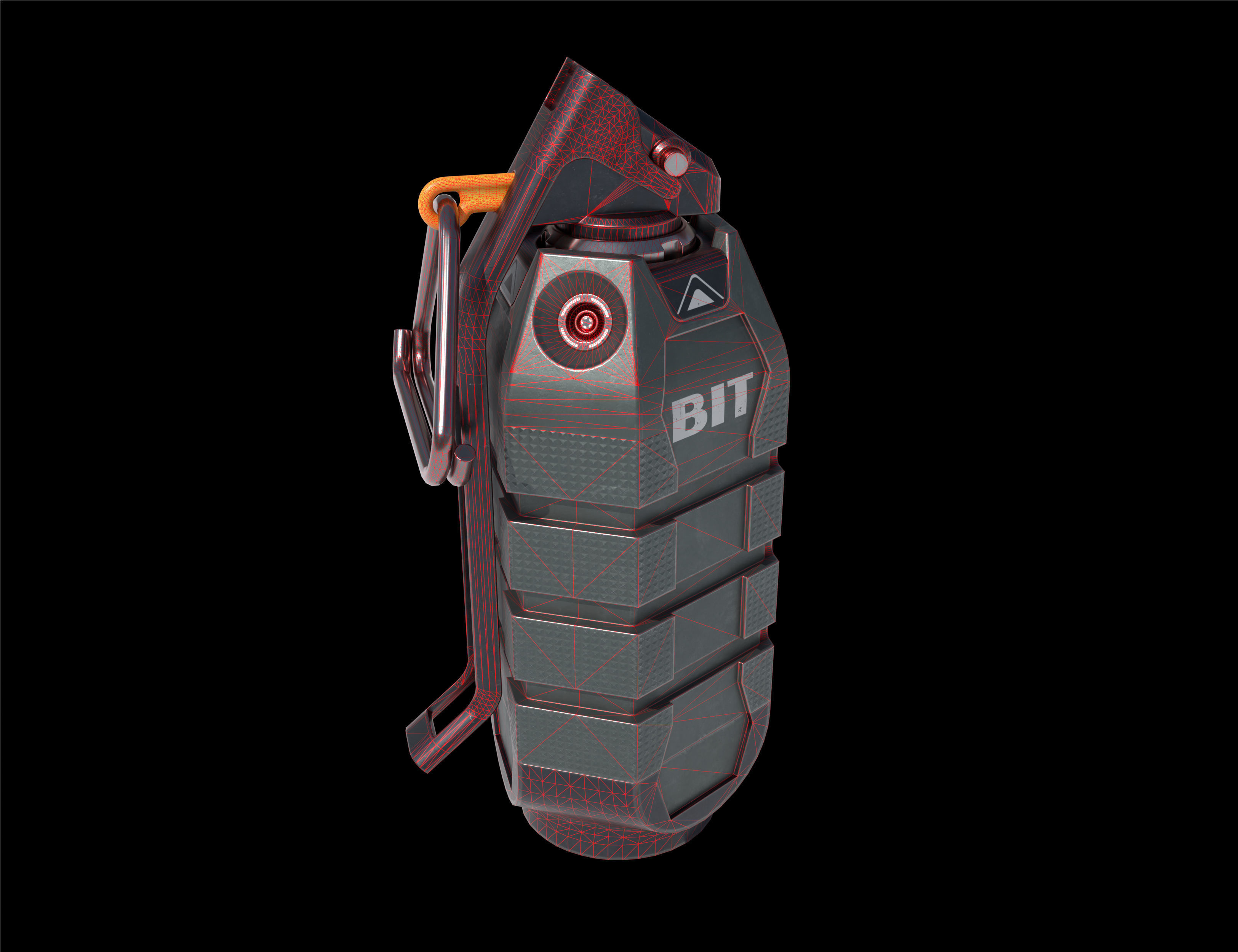 Hand grenade Low-poly 3D model_14