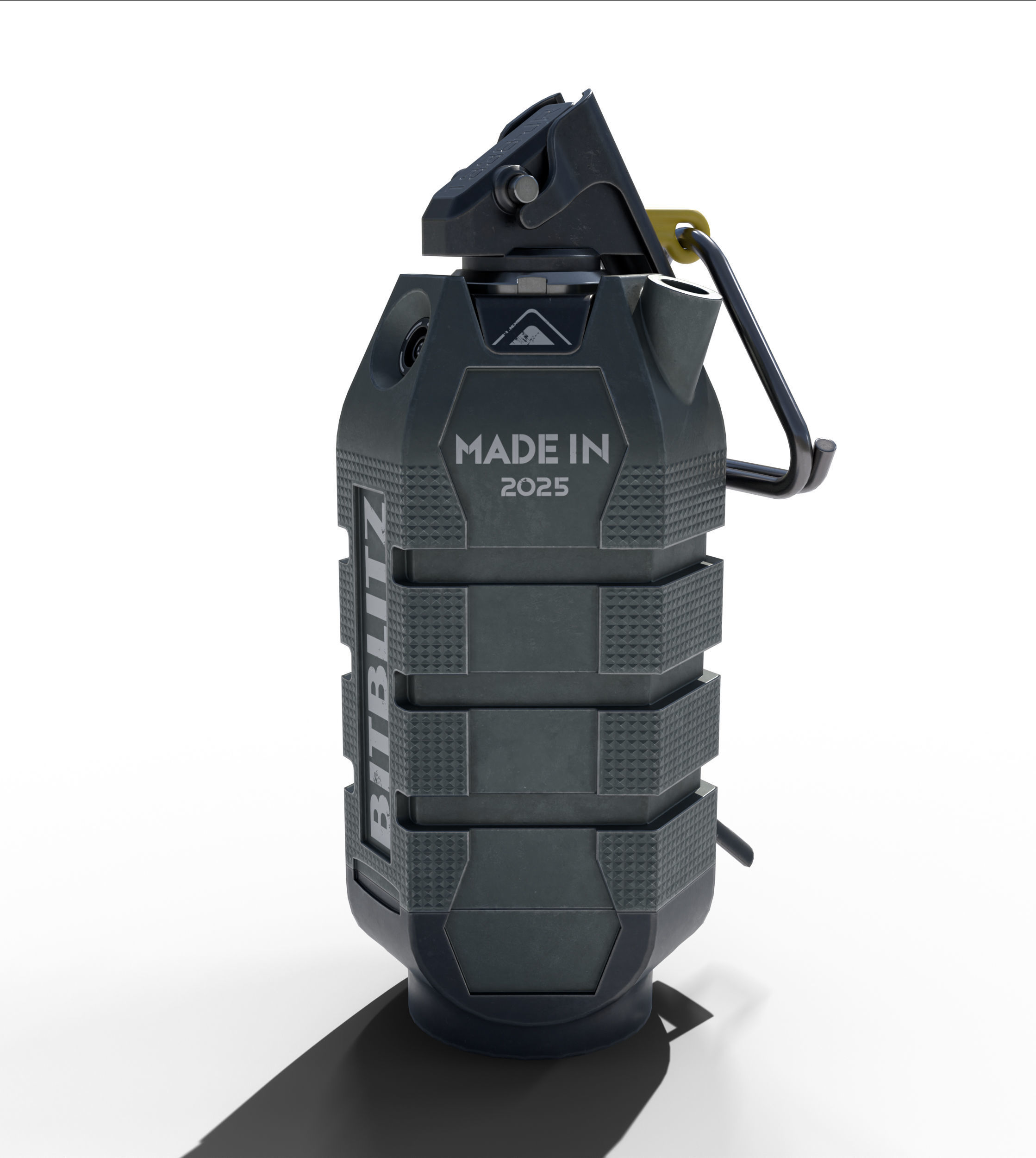 Hand grenade Low-poly 3D model_3