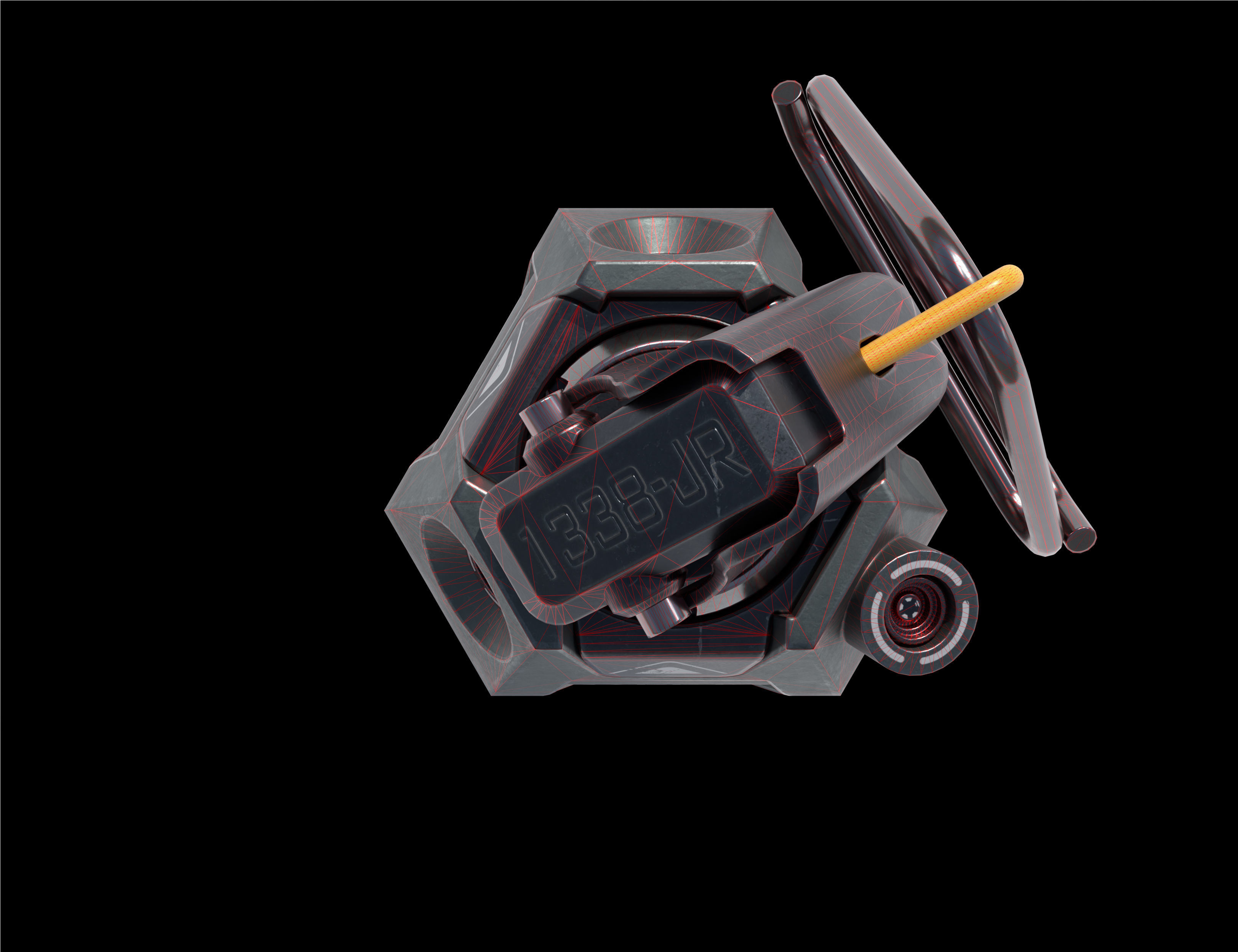 Hand grenade Low-poly 3D model_12