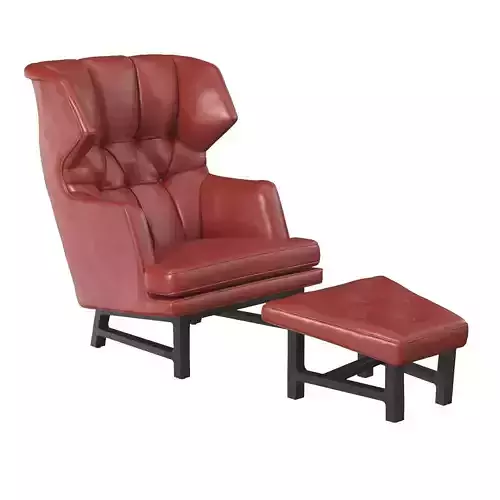 Janus Wing Chair and Ottoman PBR