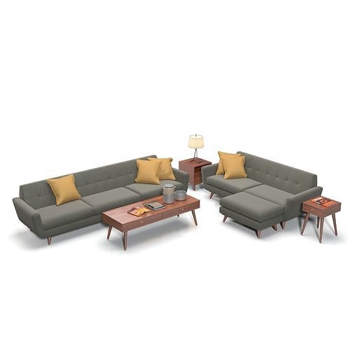 Joybird Hughes Sofa Set 3D model
