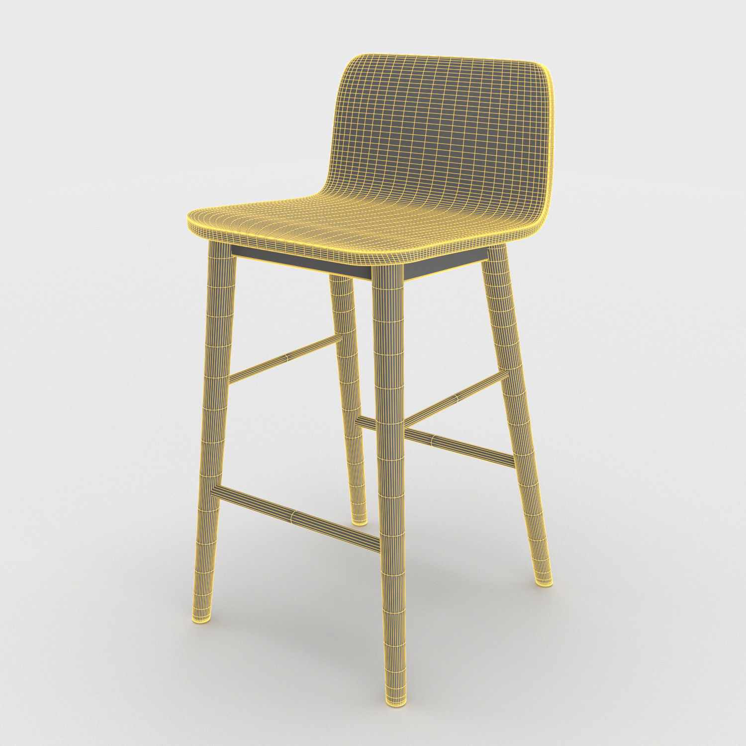 Lovell Counter Stool PBR 3D model_5