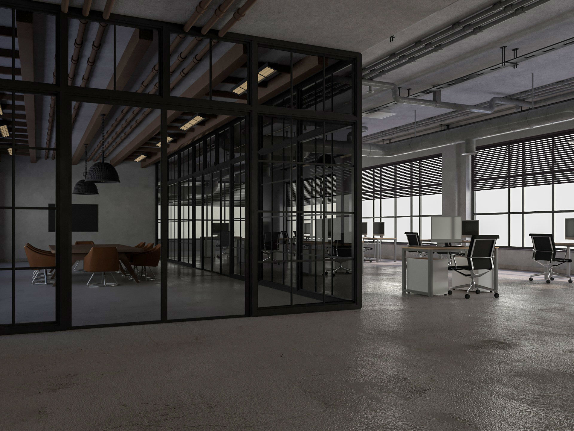 Loft Office 12 3D model_8