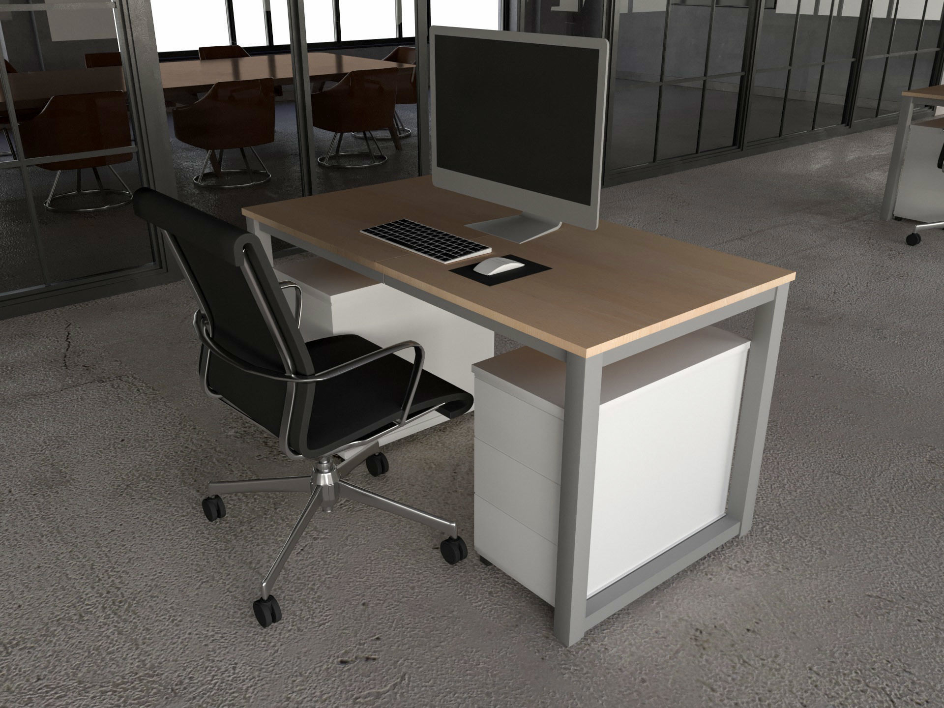 Loft Office 12 3D model_7