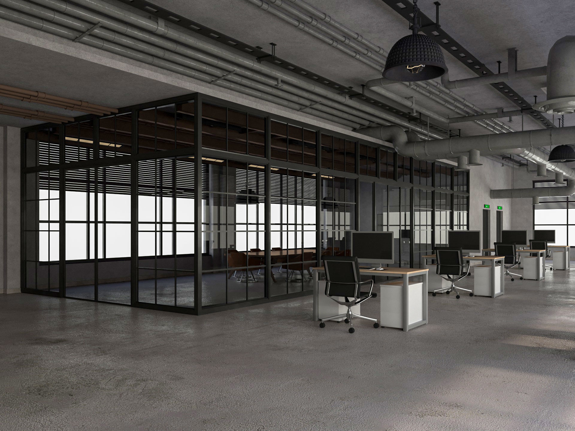 Loft Office 12 3D model_5