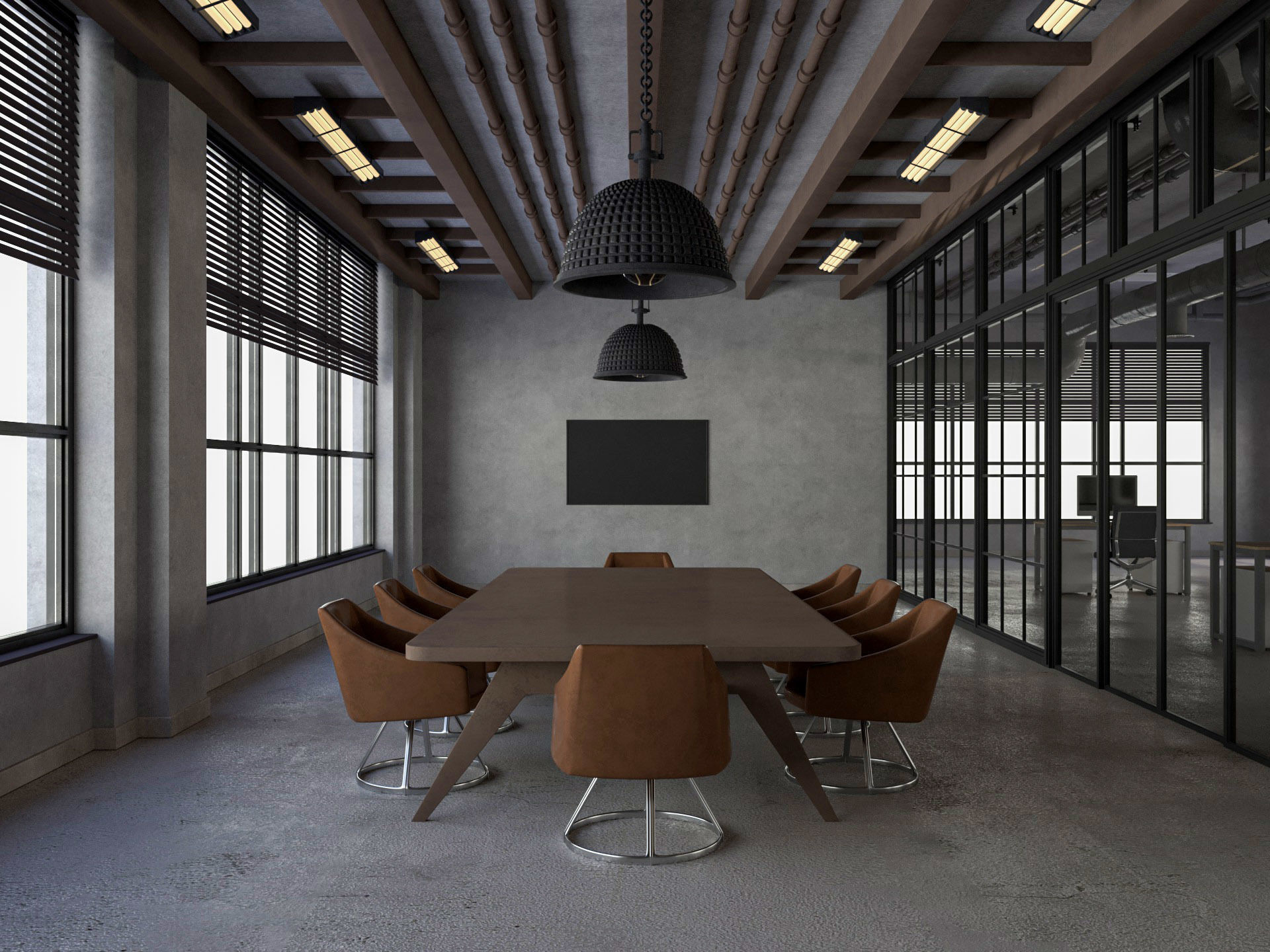 Loft Office 12 3D model_2