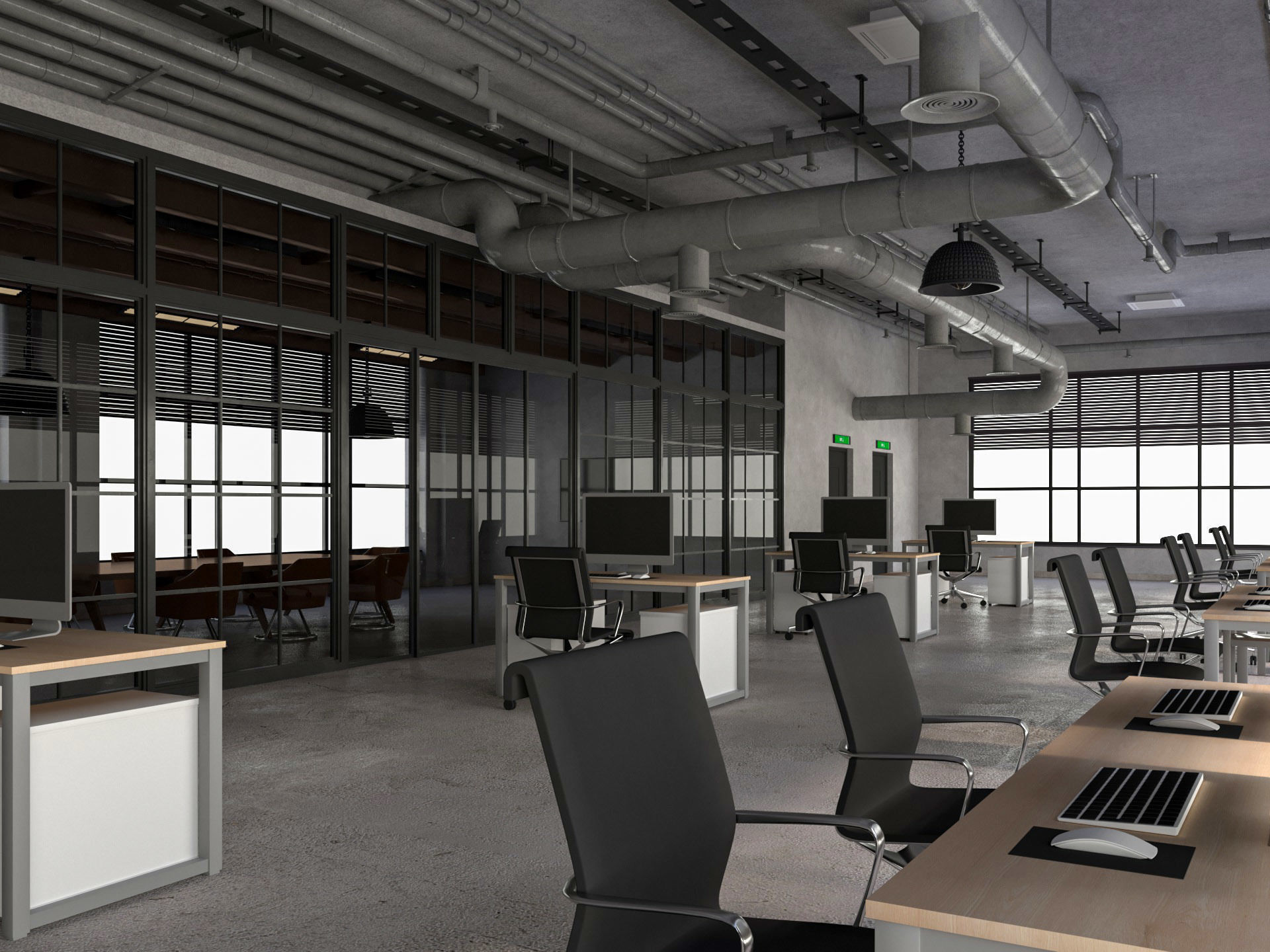 Loft Office 12 3D model_9