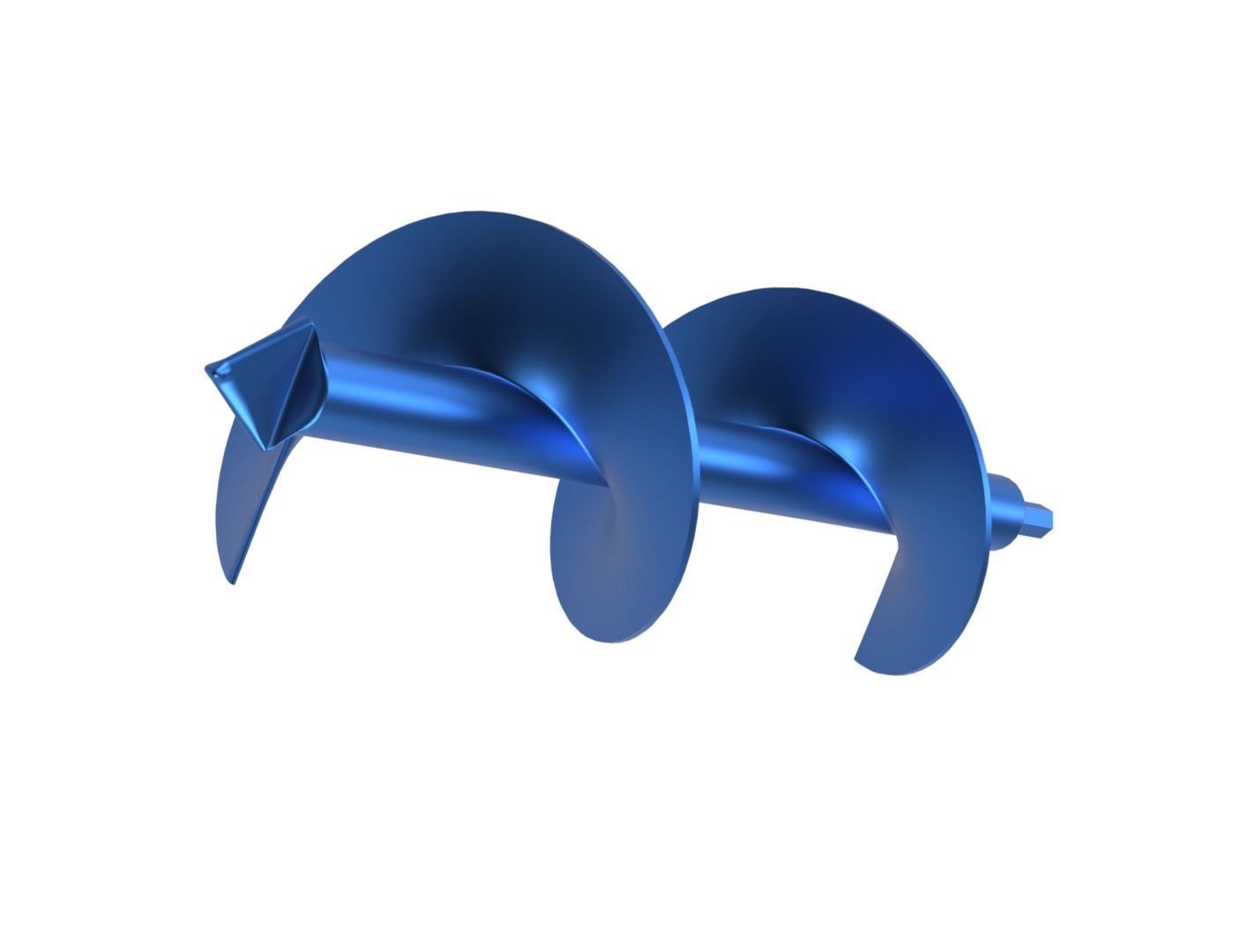 Garden Auger Planter 3D print model_11