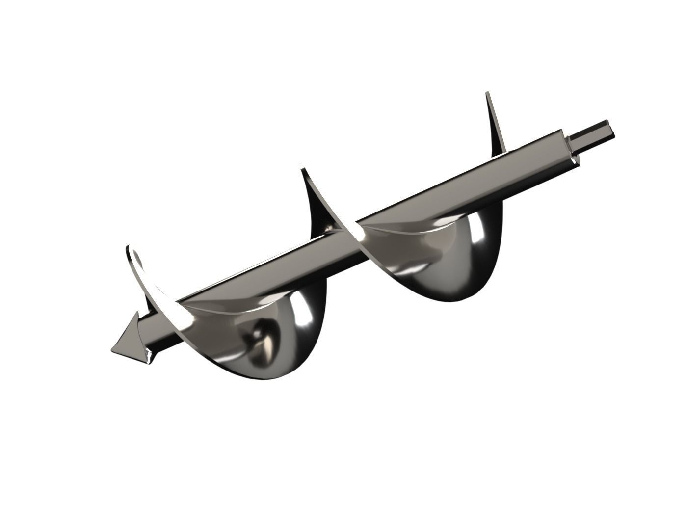 Garden Auger Planter 3D print model_10