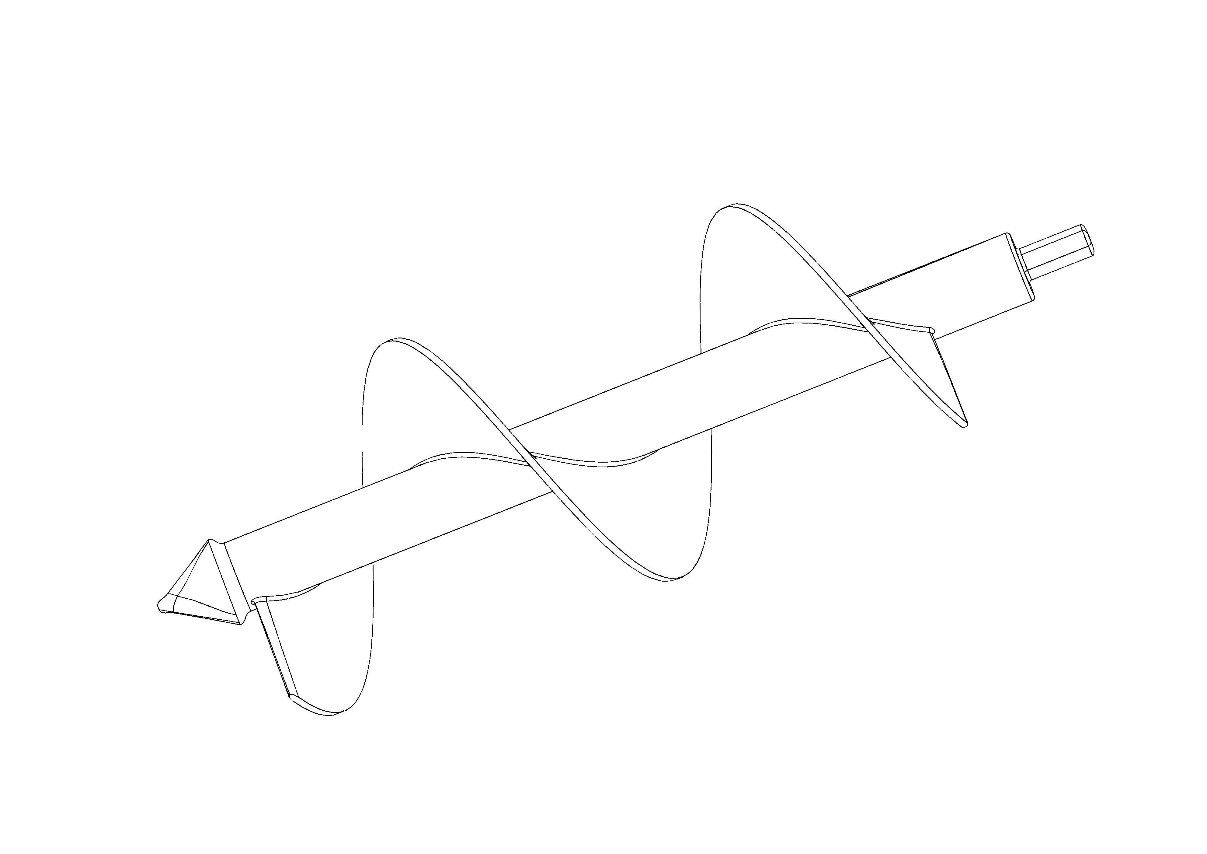 Garden Auger Planter 3D print model_19