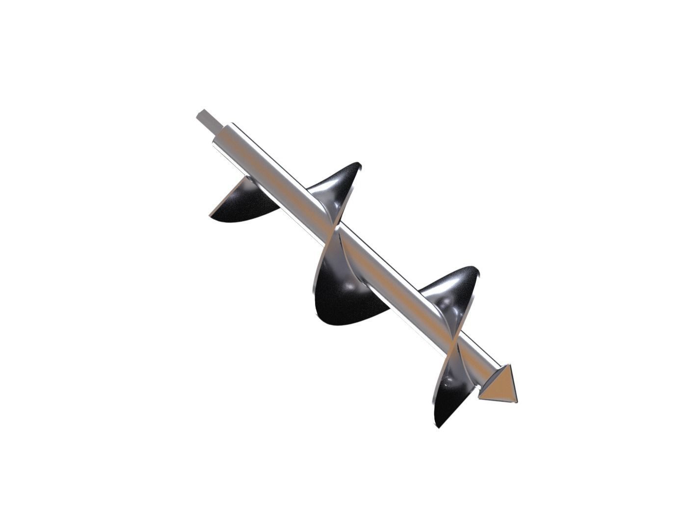 Garden Auger Planter 3D print model_15