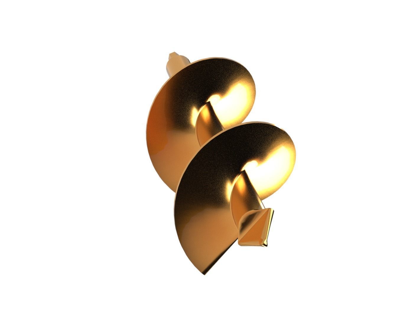 Garden Auger Planter 3D print model_16