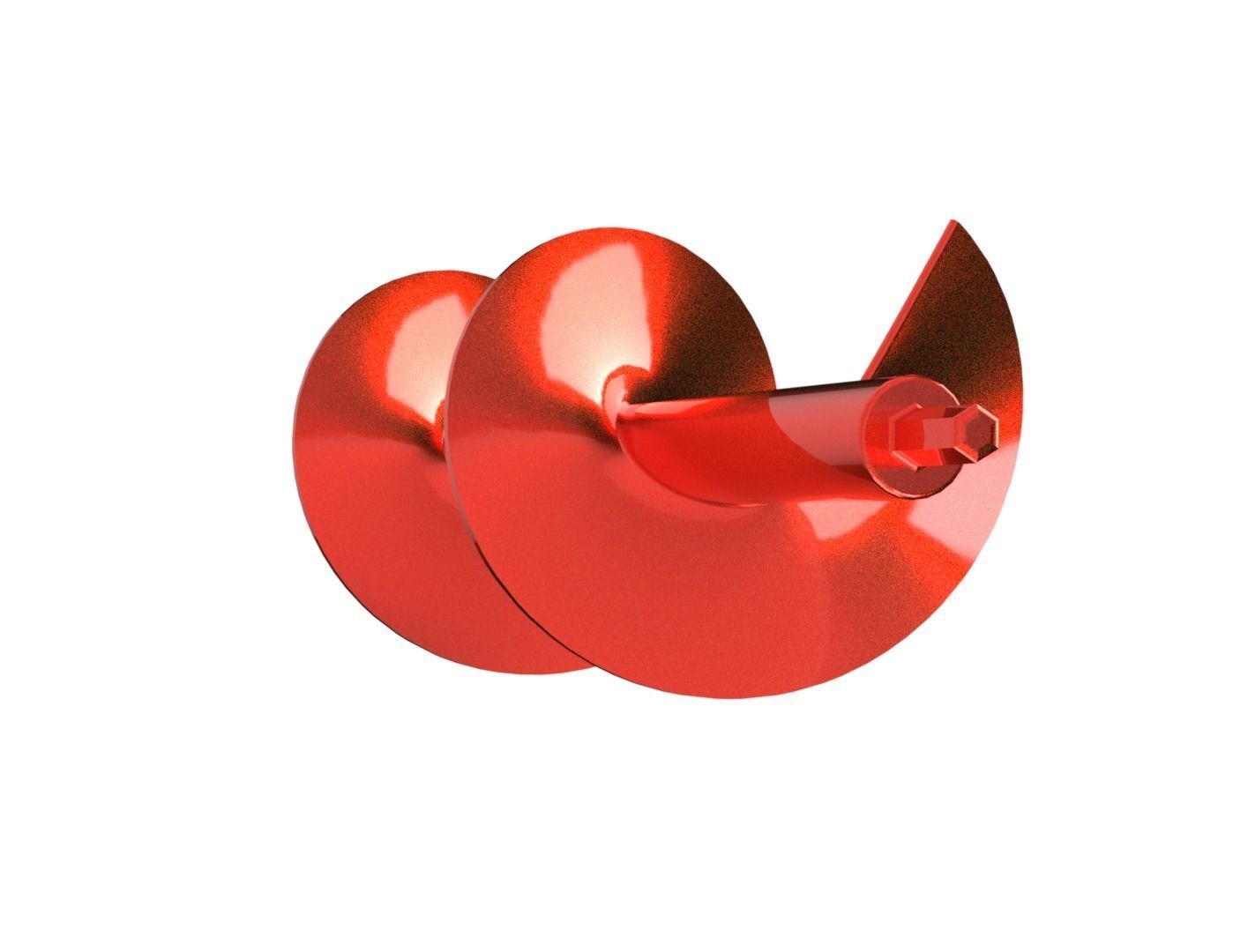 Garden Auger Planter 3D print model_7