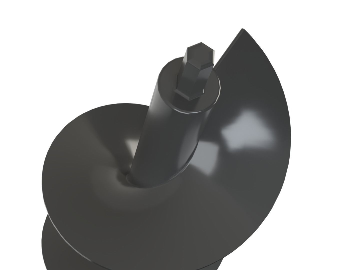 Garden Auger Planter 3D print model_13