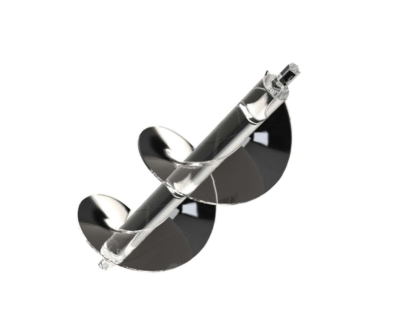 Garden Auger Planter 3D print model_14