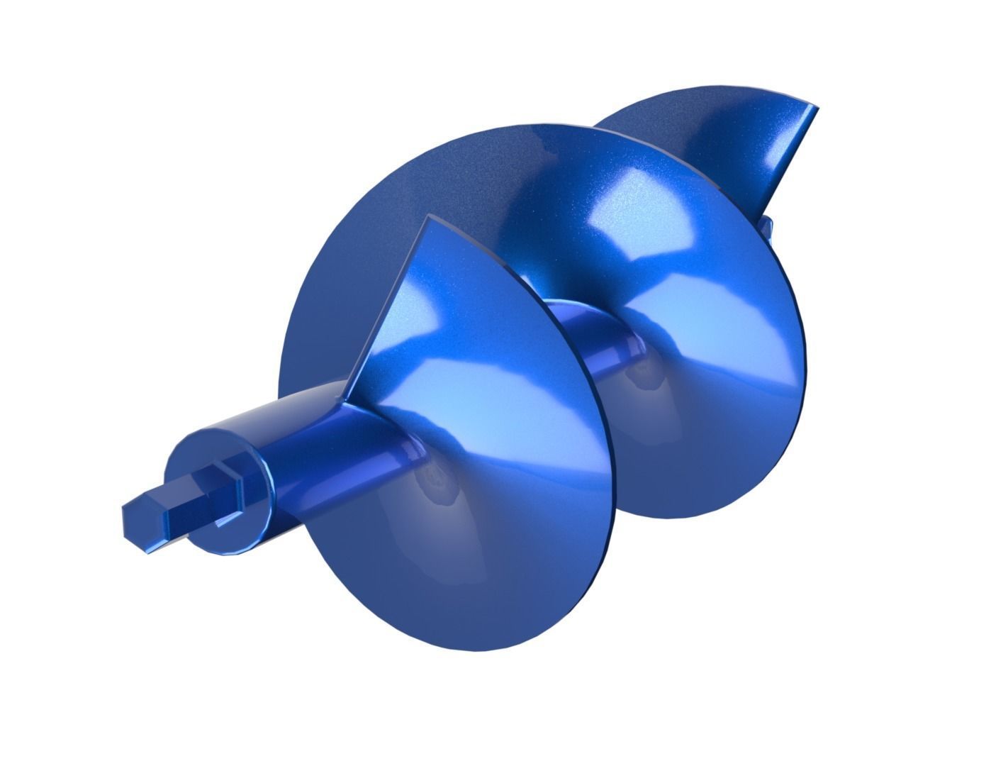 Garden Auger Planter 3D print model_18