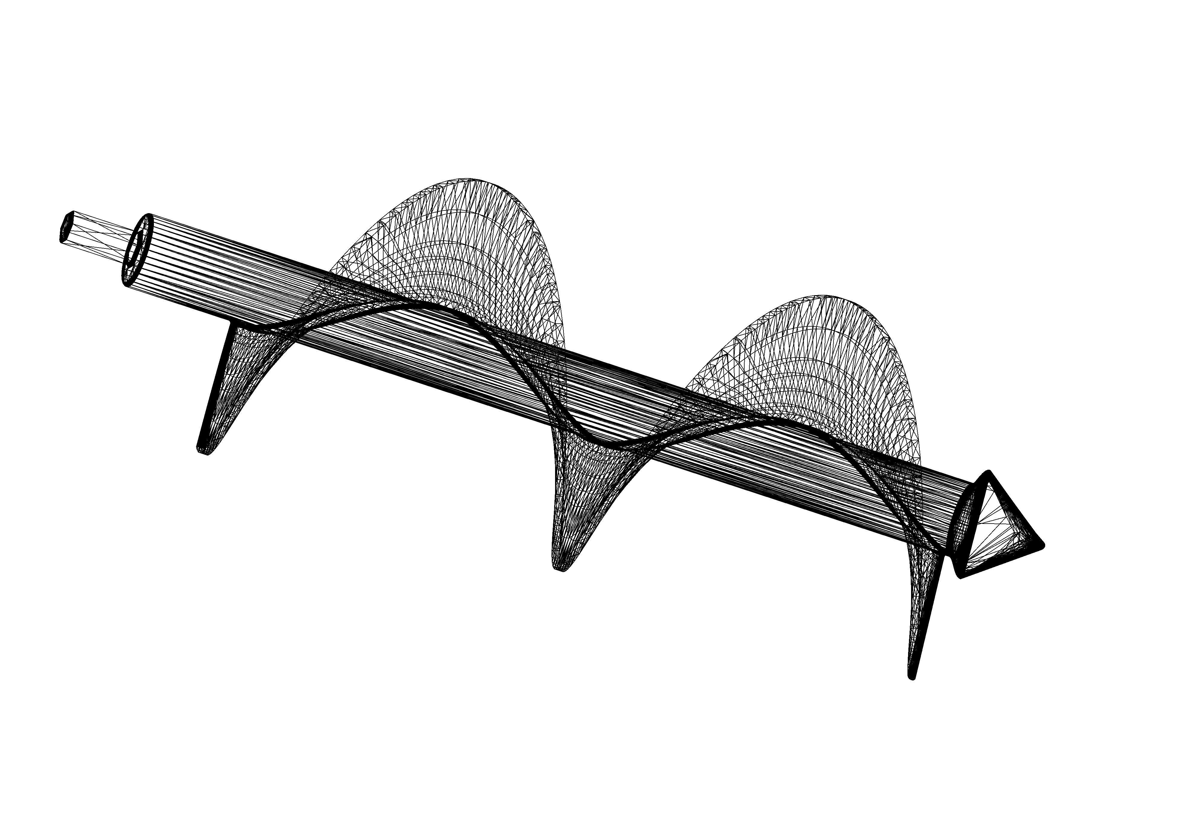 Garden Auger Planter 3D print model_5