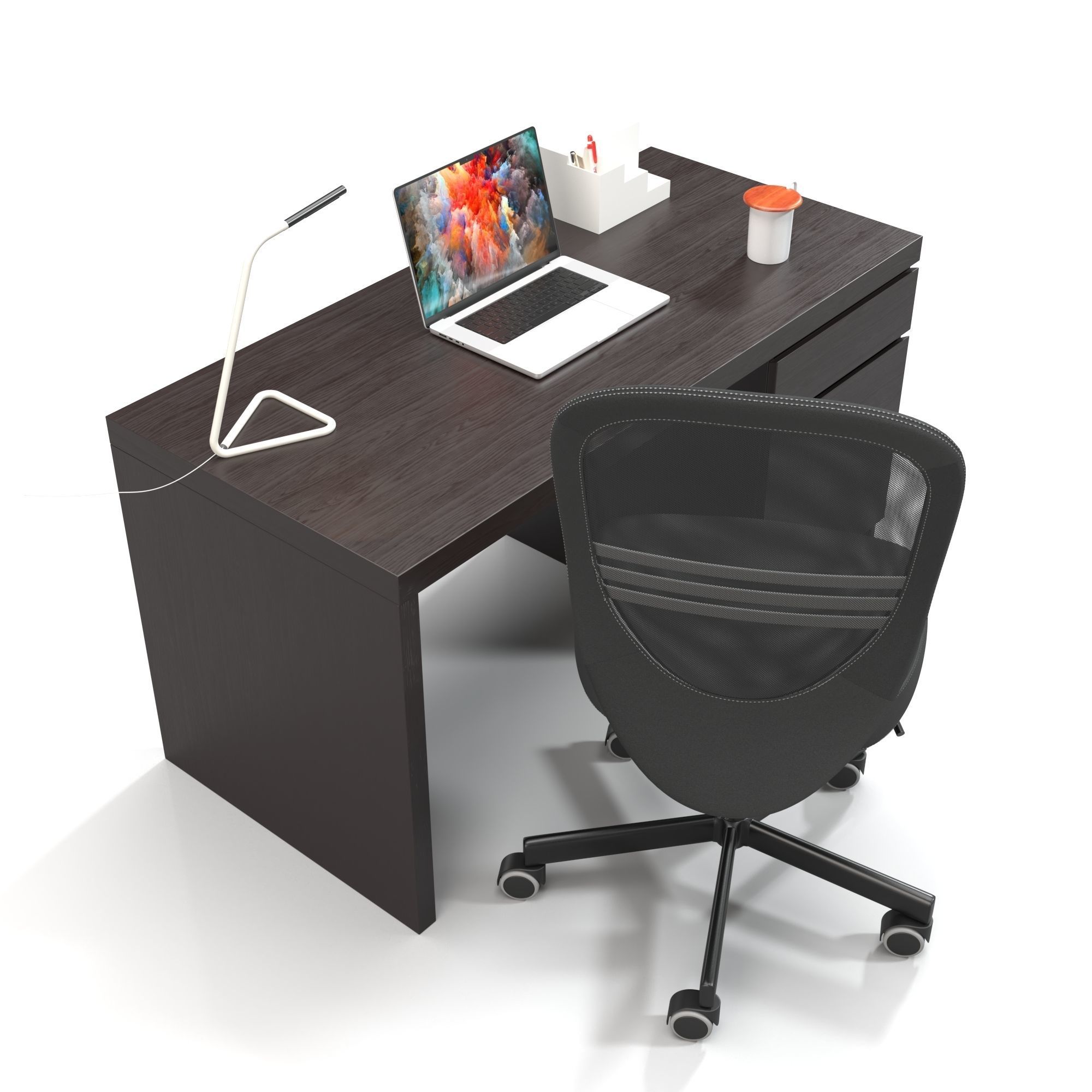 Office Set 03 3D model_1