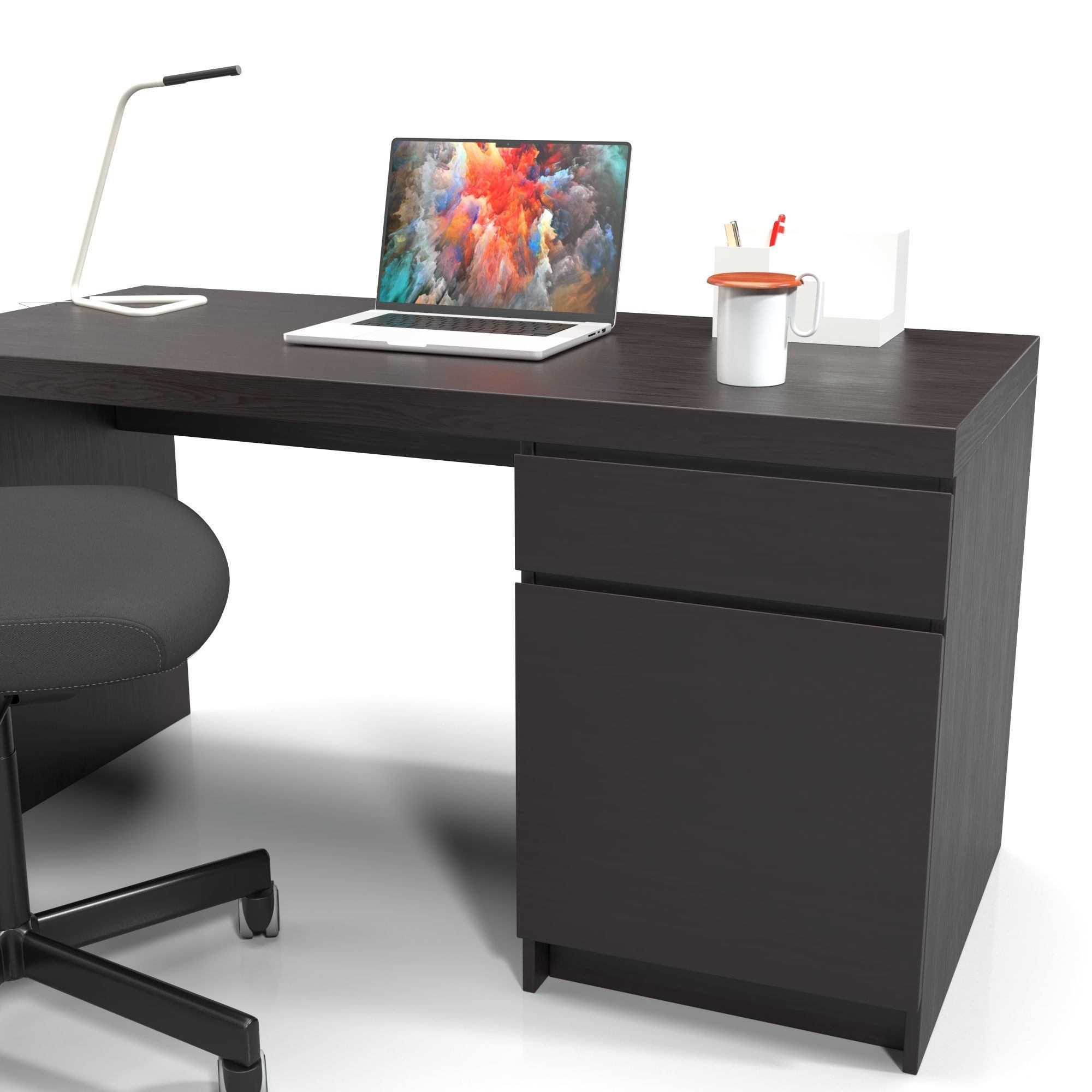 Office Set 03 3D model_2