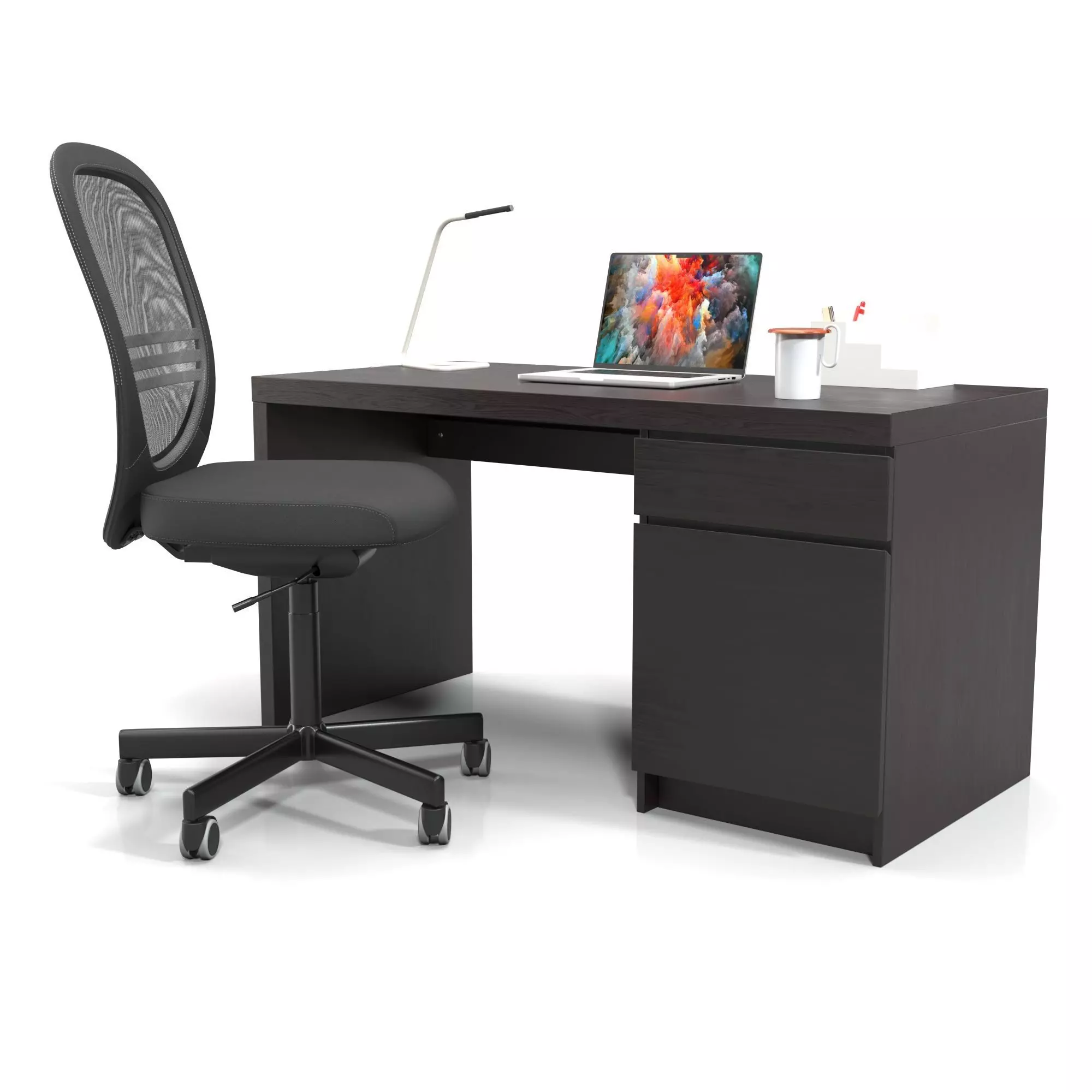 Office Set 03 3D model_0