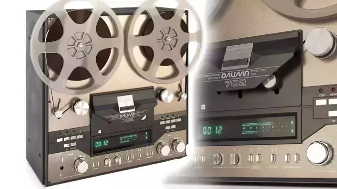 Reel-to-reel tape recorder Olympus 702 3D model