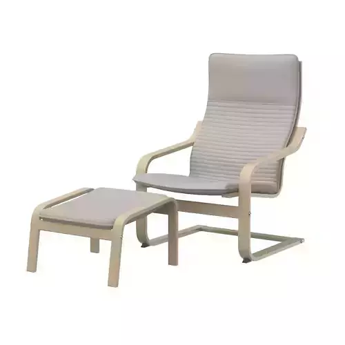 Poang Armchair With Footstool