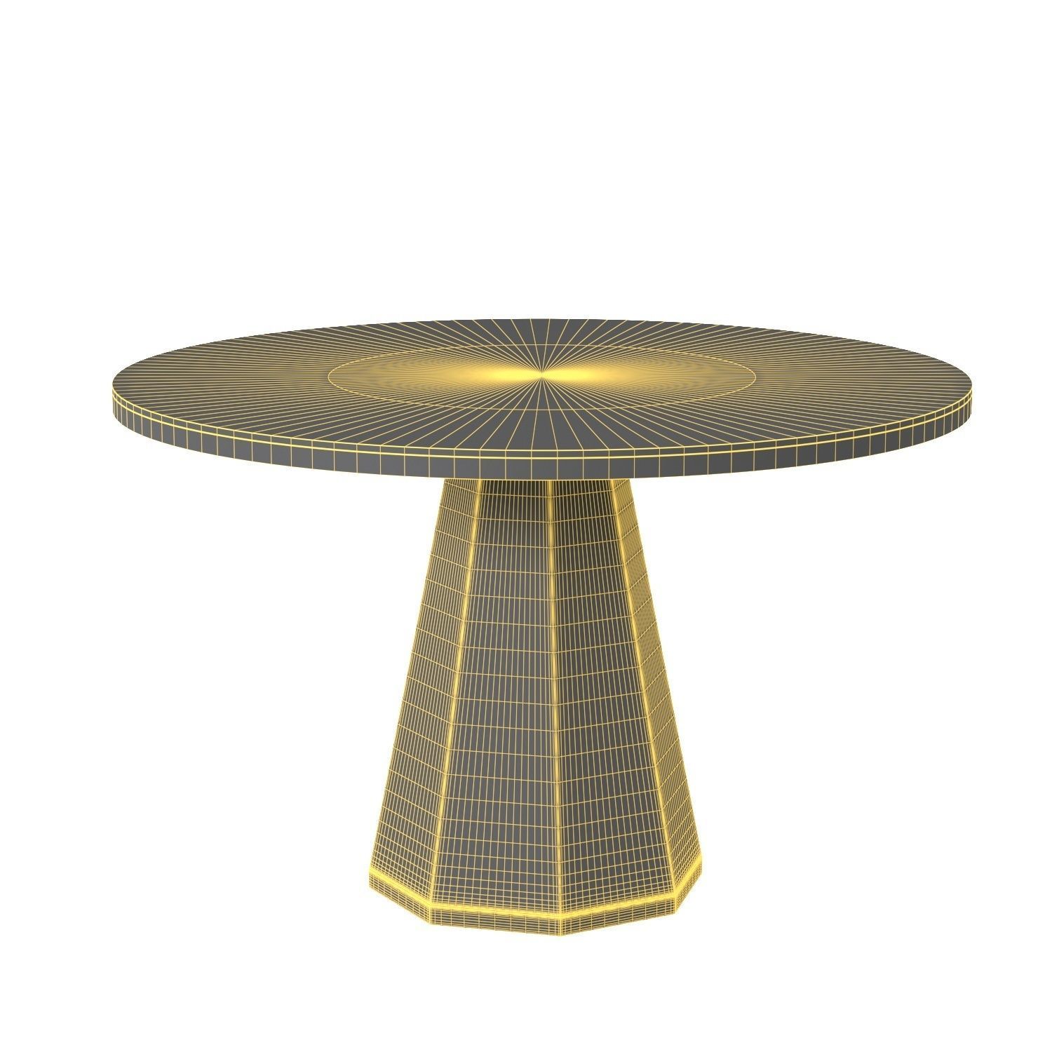 Quillen Marquetry Dining Table PBR 3D model_5