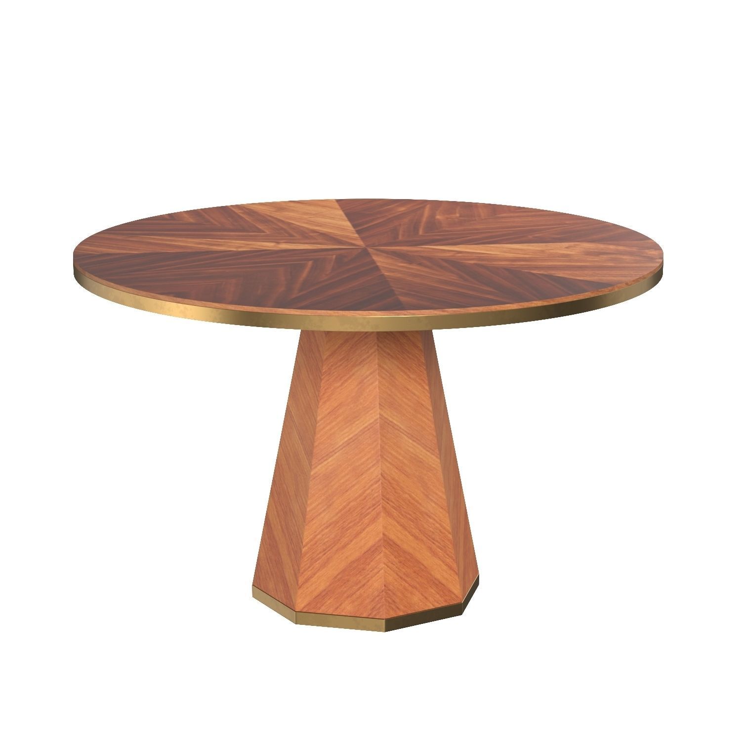 Quillen Marquetry Dining Table PBR 3D model_1