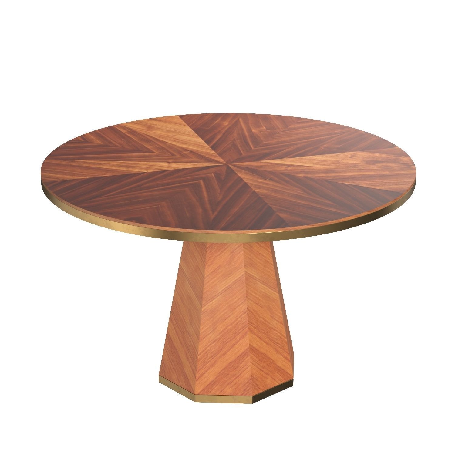 Quillen Marquetry Dining Table PBR 3D model_4