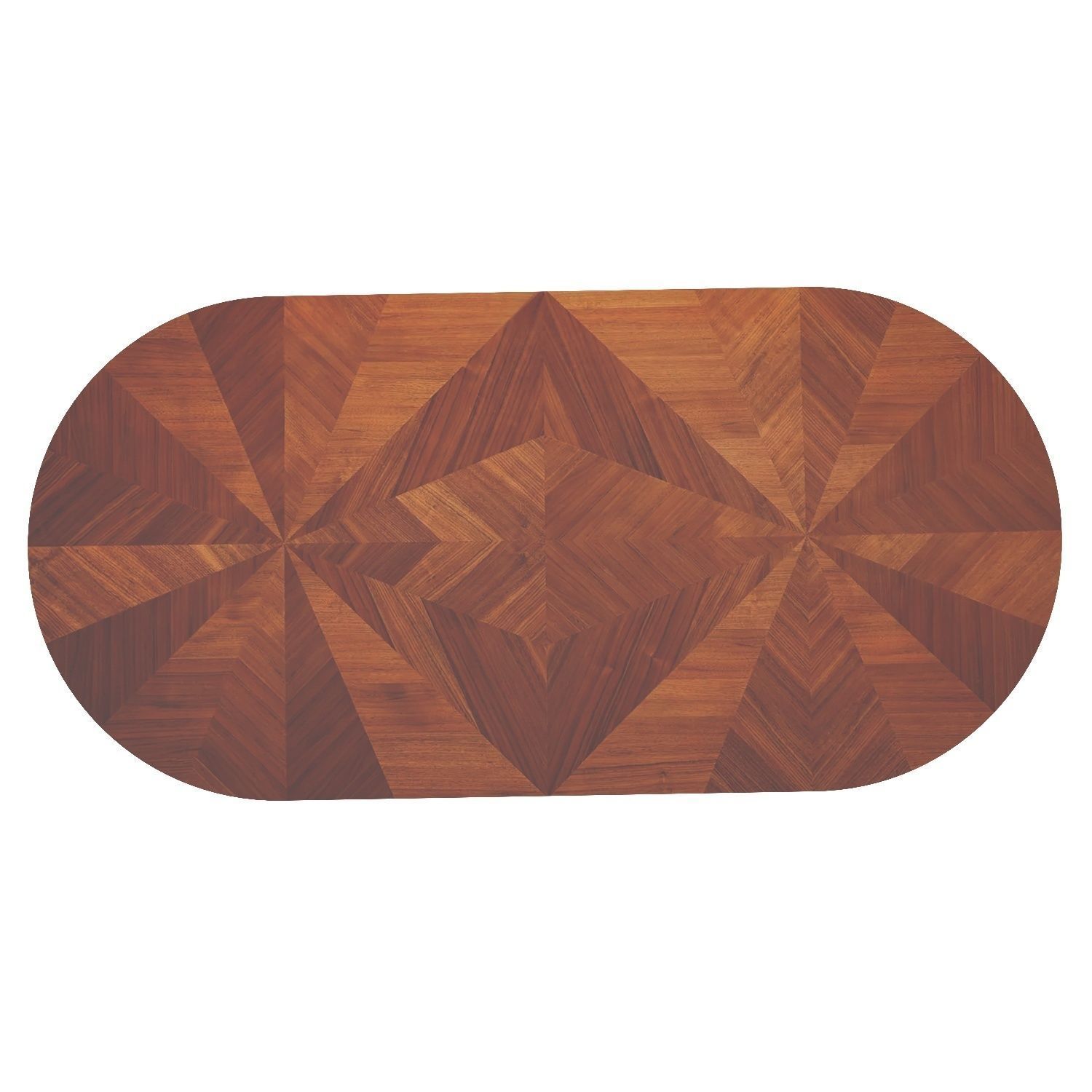 Quillen Marquetry Double Pedestal Dining Table PBR 3D model_2