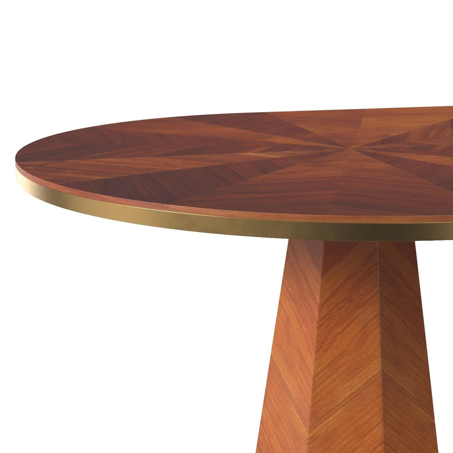 Quillen Marquetry Double Pedestal Dining Table PBR 3D model_3