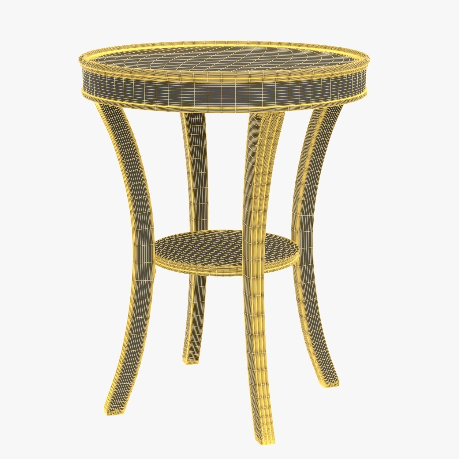 Sanctuary Round Mirrored Accent Table PBR 3D model_5