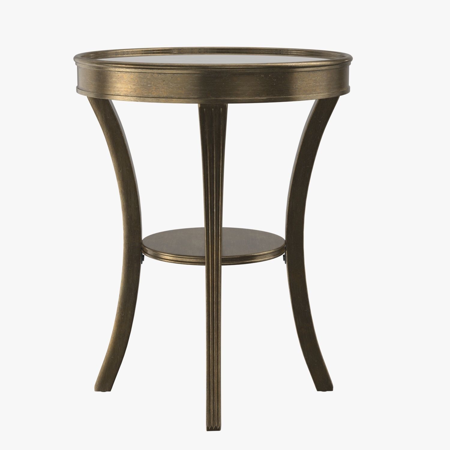 Sanctuary Round Mirrored Accent Table PBR 3D model_1