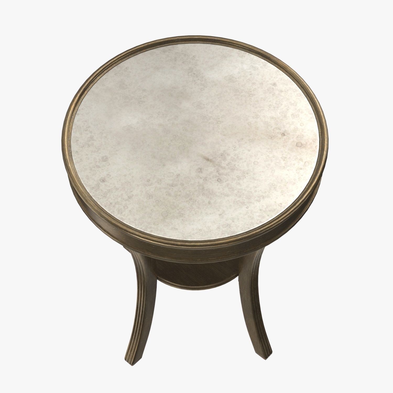 Sanctuary Round Mirrored Accent Table PBR 3D model_2