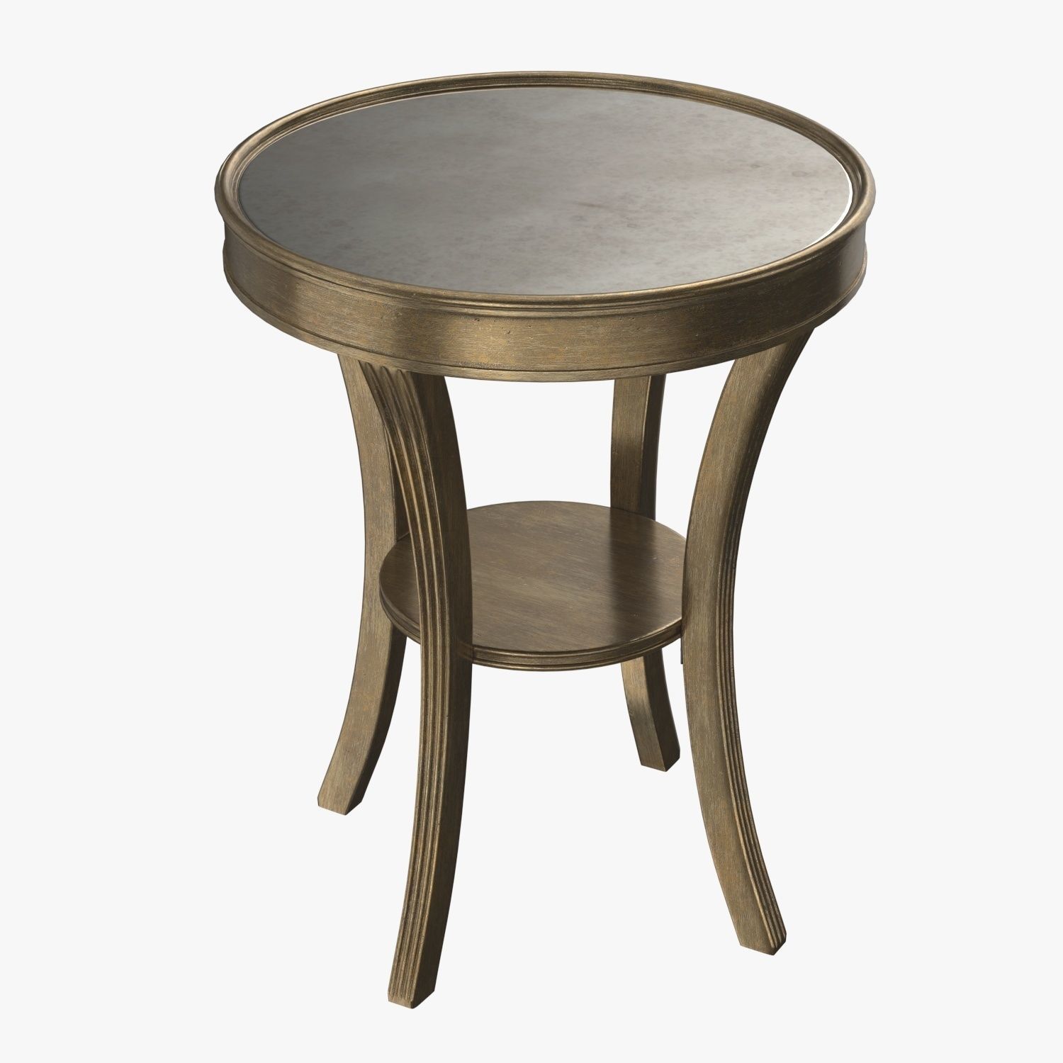 Sanctuary Round Mirrored Accent Table PBR 3D model_4
