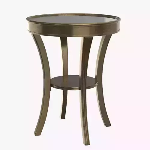 Sanctuary Round Mirrored Accent Table PBR