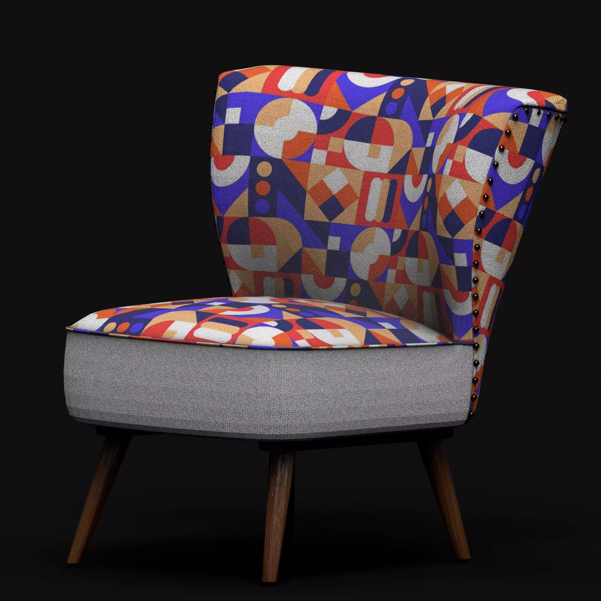 Accent chair Free low-poly 3D model