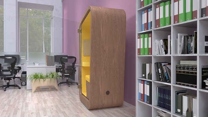 Conversation Office Booth 3D model 4