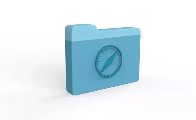 Icon Folder Safari 3D Model Low-poly 3D model