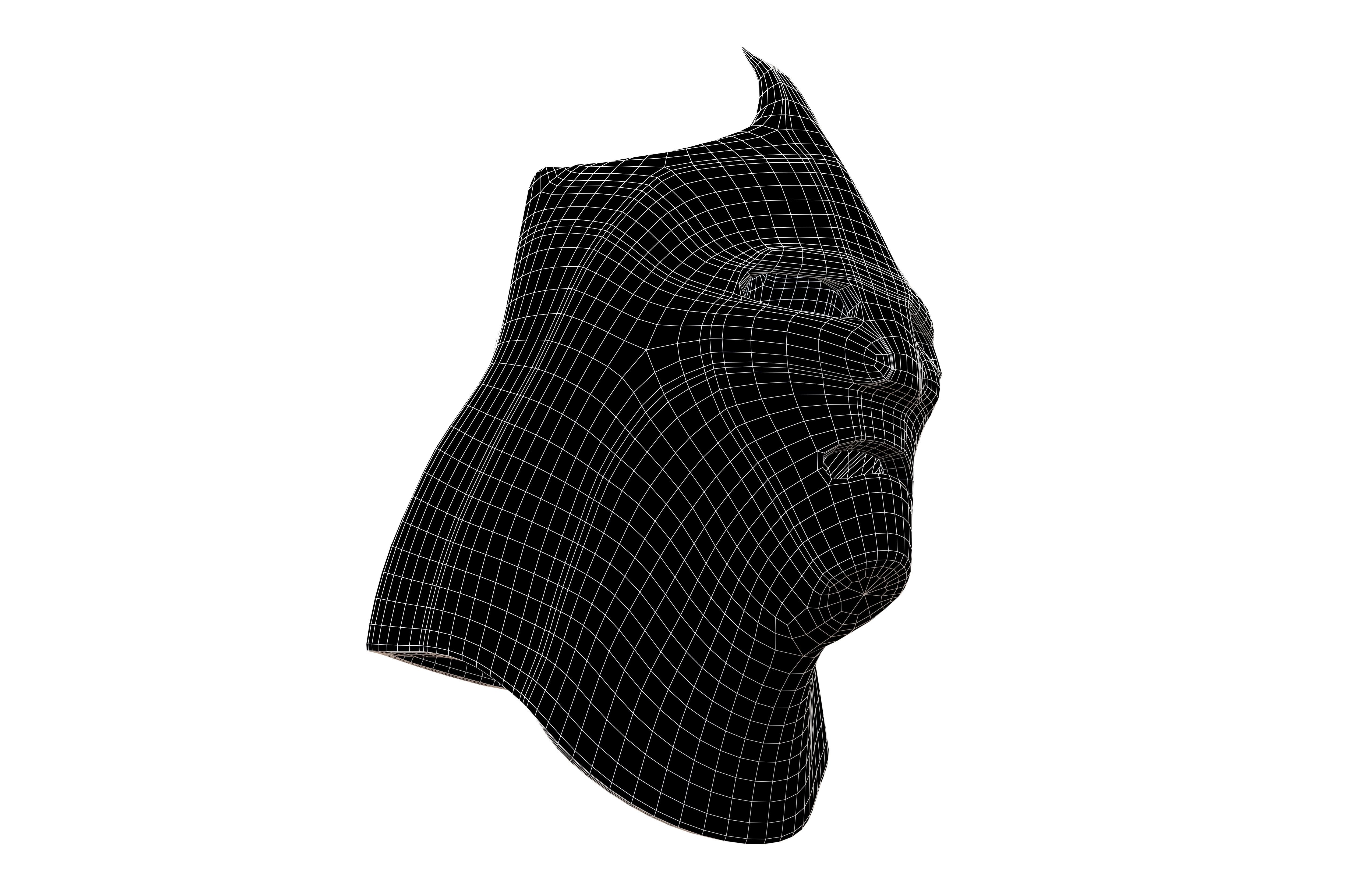 Knight Helmet v1 002 Low-poly 3D model_7