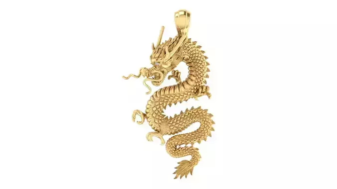 Dragon Pendants V1 With Eyes Diamonds 3D print model