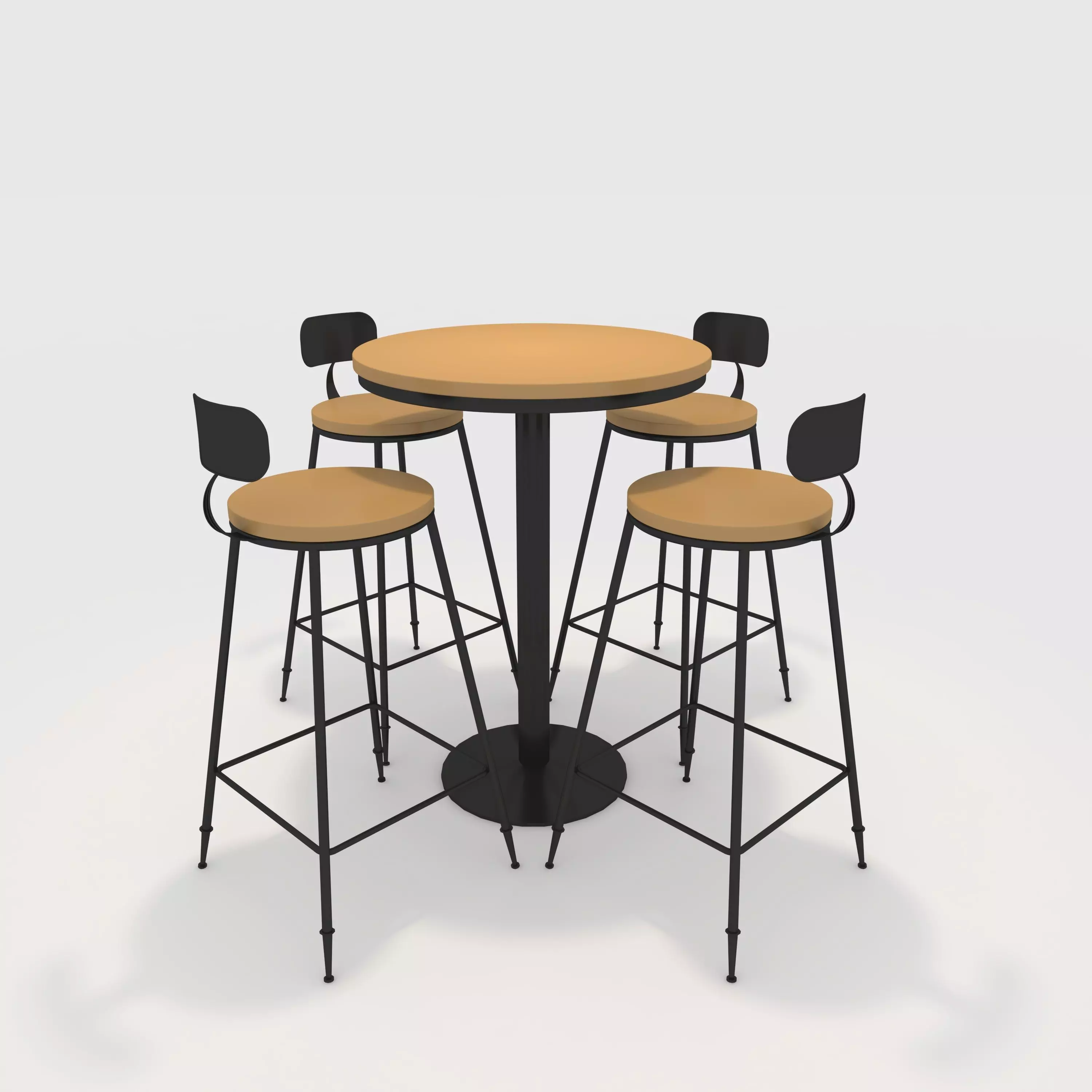 Bar Table And Chair 1 3D model_0