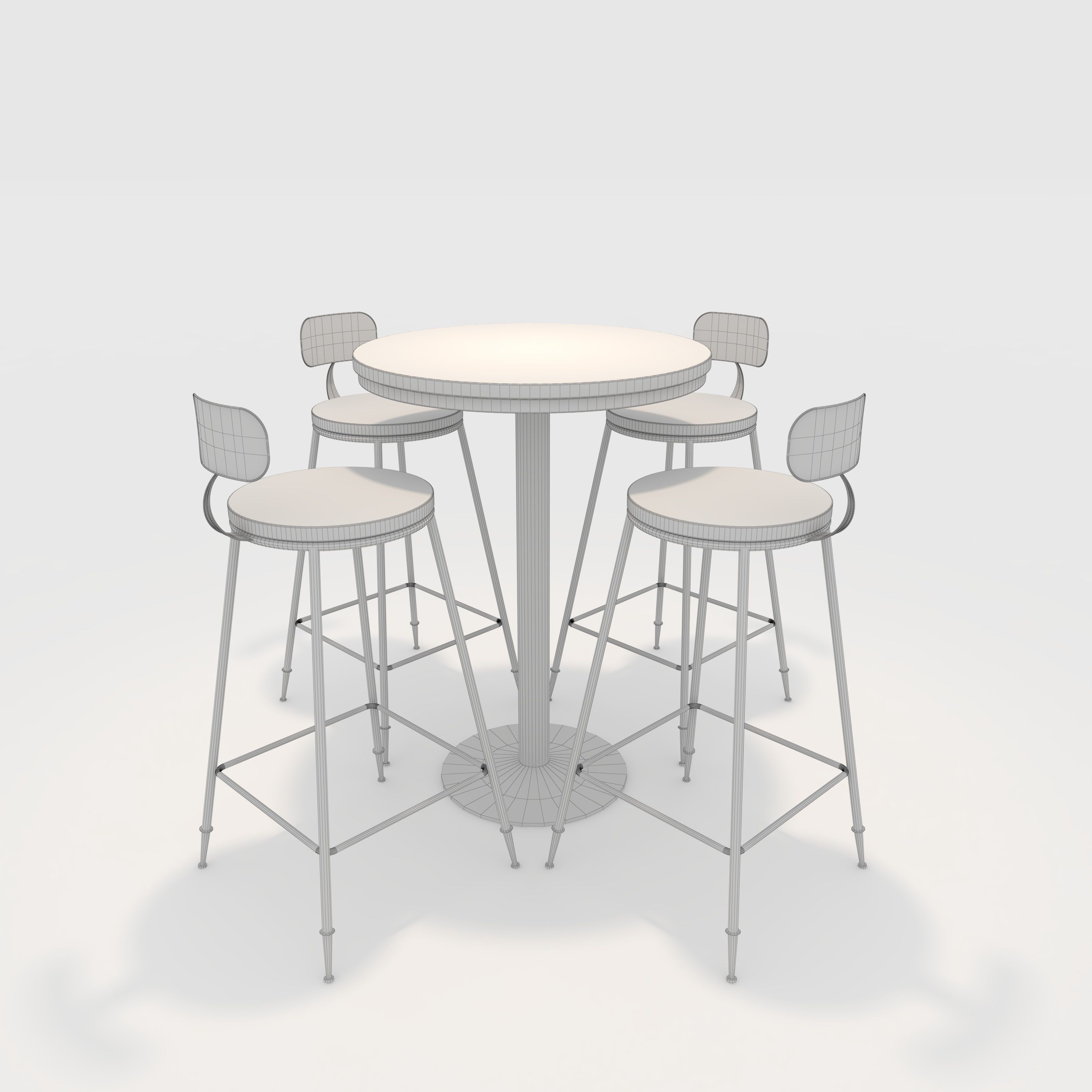 Bar Table And Chair 1 3D model_1